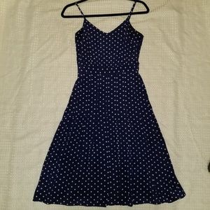 Blue polka dot dress